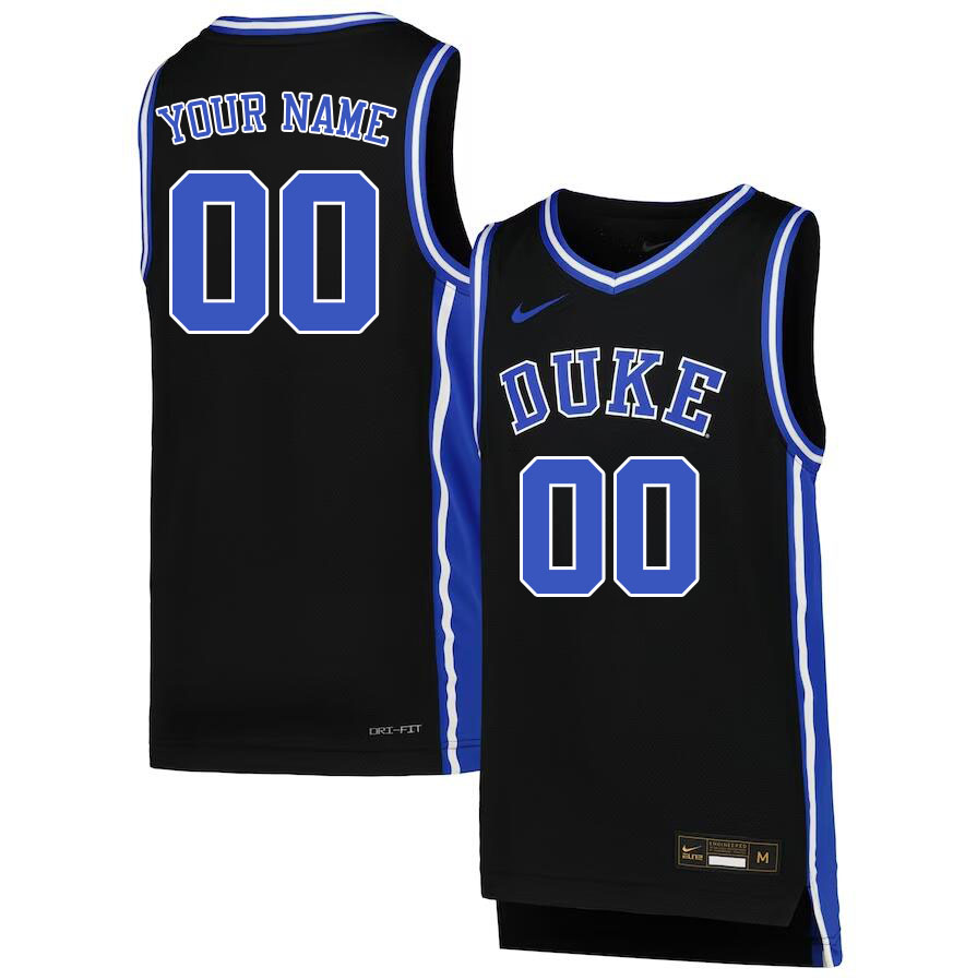 Custom Duke Blue Devils Name And Number College Basketball Jerseys Stithced-Black